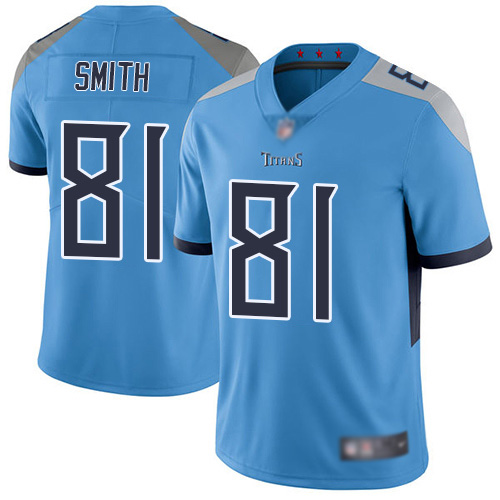 Tennessee Titans Limited Light Blue Men Jonnu Smith Alternate Jersey NFL Football #81 Vapor Untouchable->tennessee titans->NFL Jersey